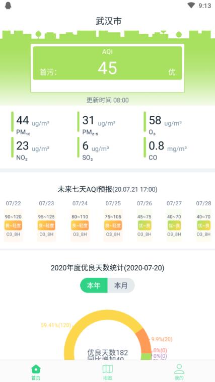 拥抱蓝天(武汉空气质量指数)