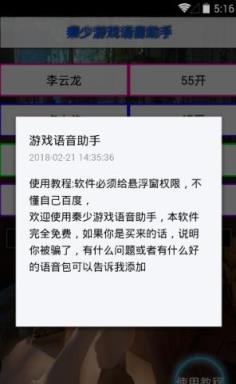 秦少游戏语音助手