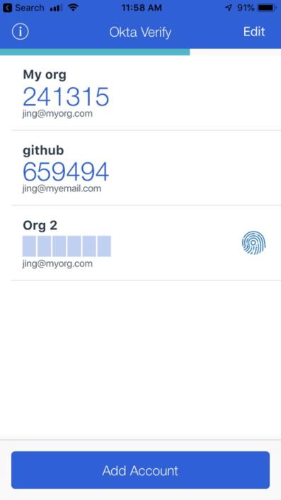 Okta Verify app
