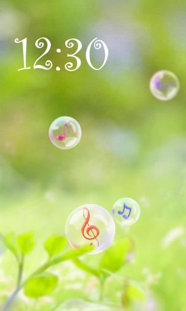 音乐泡泡锁屏