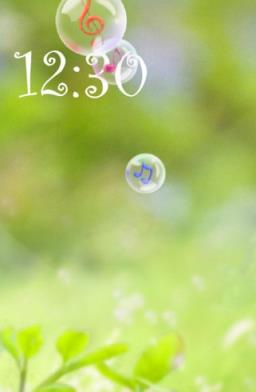 音乐泡泡锁屏
