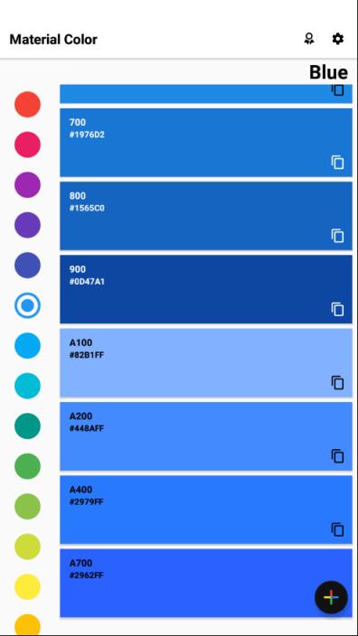 质感设计配色板(Material Color)