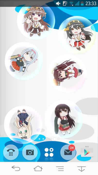 舰娘泡泡动态壁纸Fleet girls Bubble LWP