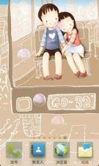 可爱情侣态壁纸