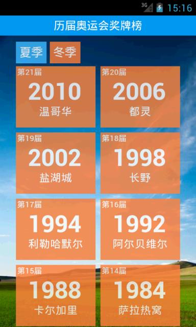 历届奥运会奖牌榜app手机