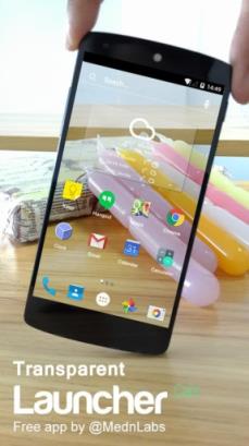 透明屏幕桌面启动器