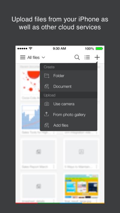 Zoho Docs app
