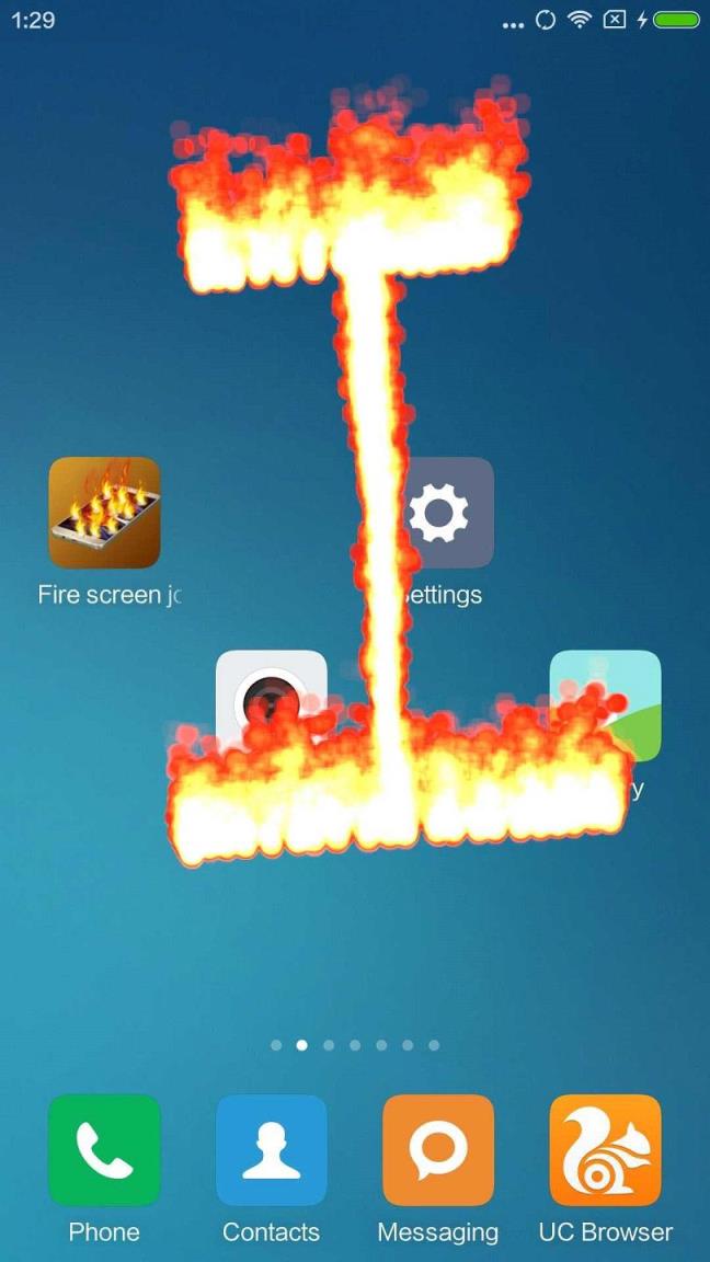 手机冒火屏幕恶搞软件