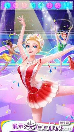 体操少女翻转跳跃