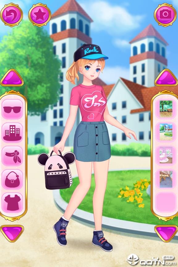 时尚女孩的装扮秀