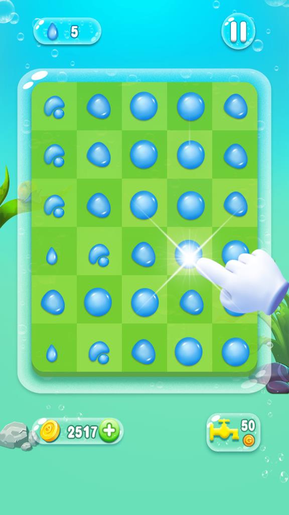 水滴泡泡爆破游戏