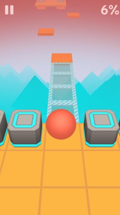 滚动球在天空游戏
