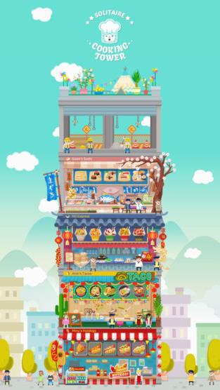 Solitaire Cooking Tower游戏
