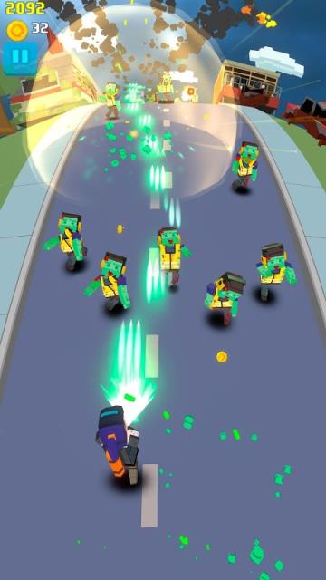 僵尸射手冲向死亡