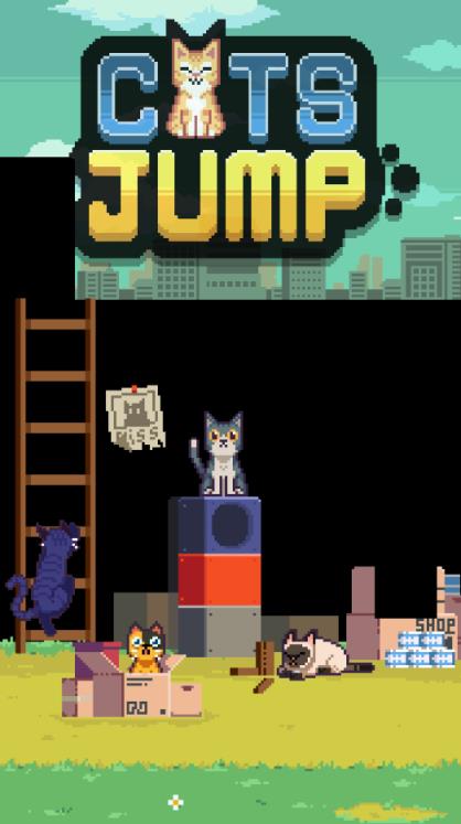 像素猫咪跳跃