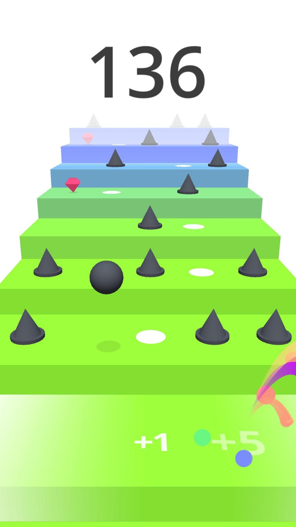 小球上楼梯游戏