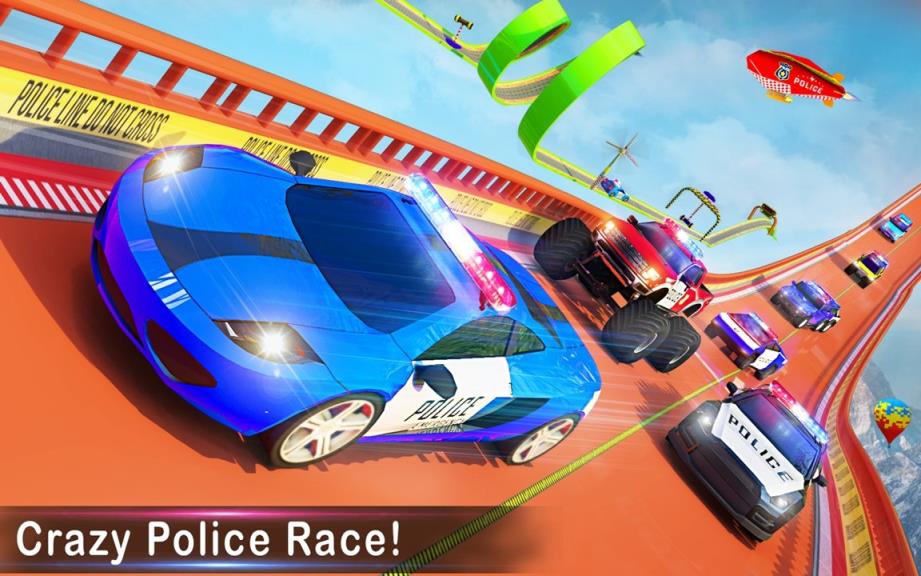 警察坡道汽车特技

